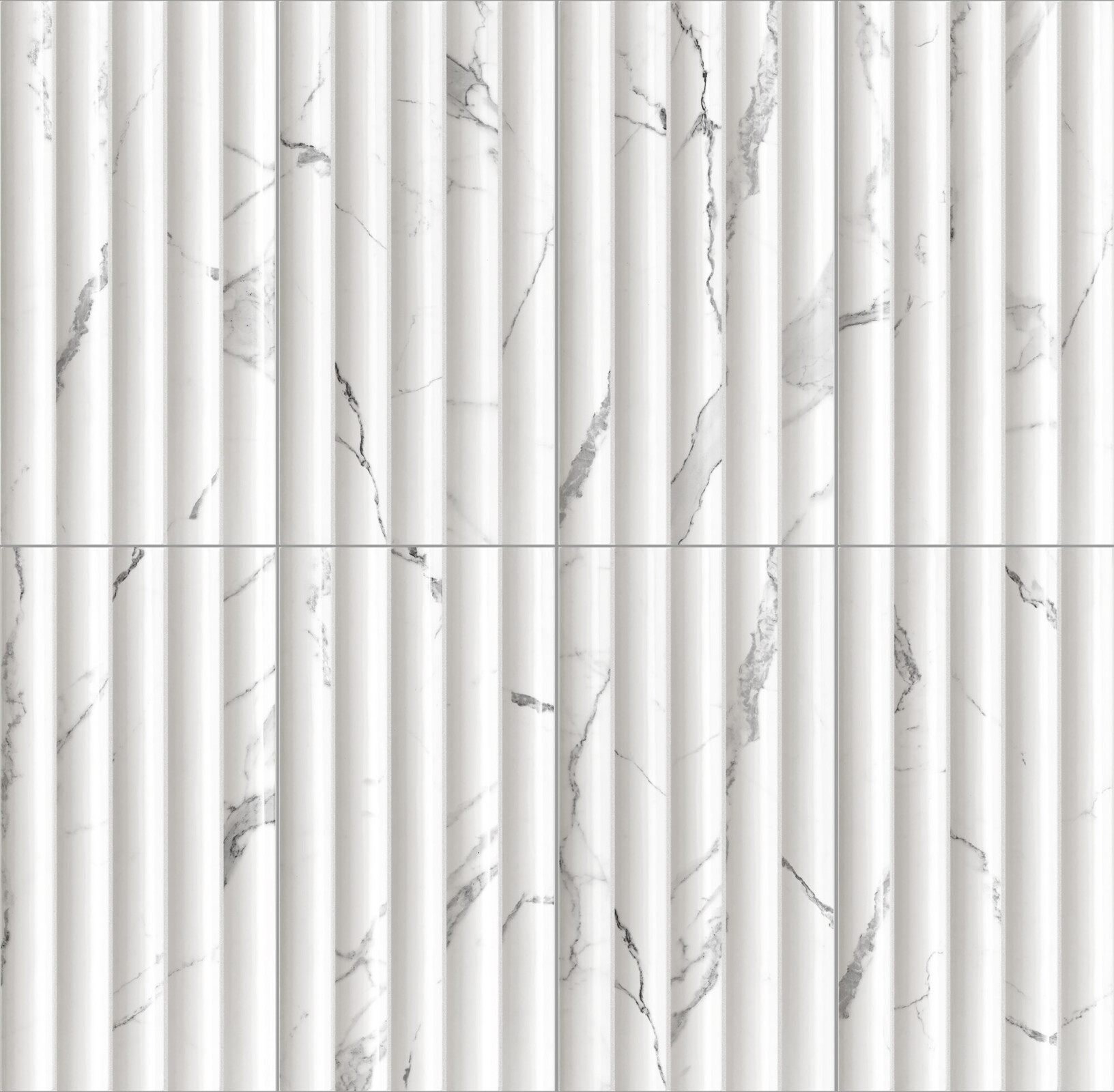 5x10 Puro Volte Statuario 3D Porcelain Tile