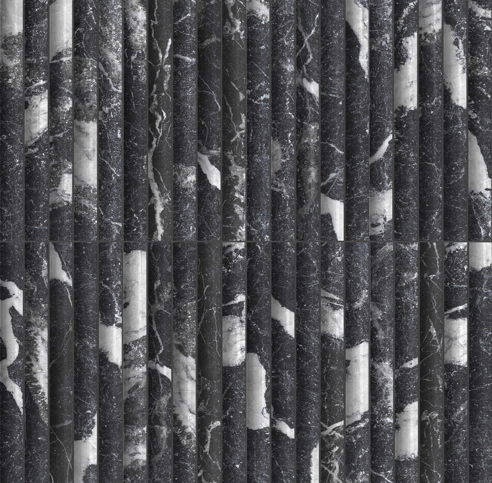 5x10 Puro Volte Nero Marquina 3D Porcelain Tile