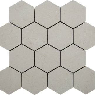 Hexagon Imperium Marfil Matte Porcelain Mosaic