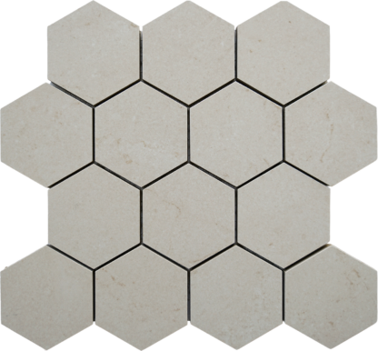 Hexagon Imperium Marfil Matte Porcelain Mosaic