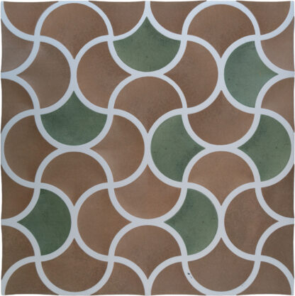 13x13 Bari Lattice Terra Emerald Porcelain Tile