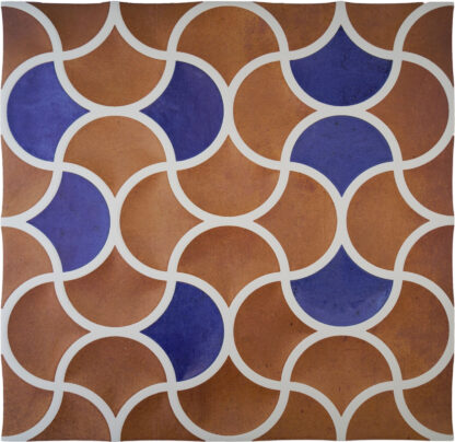 13x13 Bari Lattice Cotto Cobalt Porcelain Tile