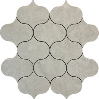 Ornos Taj Mahal Ivory Polished Porcelain Mosaic