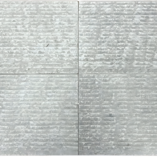 6x16 Snow White Grooved Stone