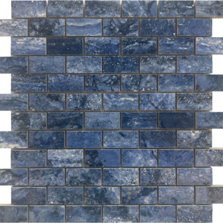 1X2 Jupiter Blue Polished Porcelain Mosaic