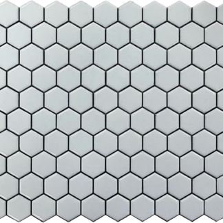 1X1 Eden Hexagon 6G01 Gesso Porcelain Mosaic