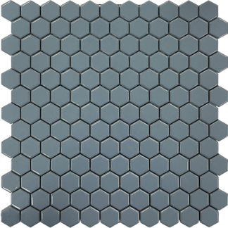 1X1 Eden Hexagon 6G02 Ghiaia Porcelain Mosaic
