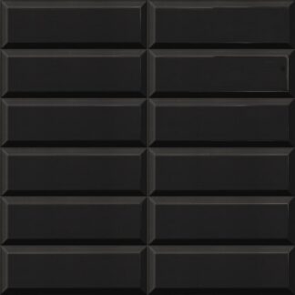 4x12 Solid Bissel Black Polished Ceramic Tile