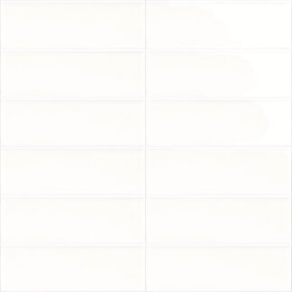 4x12 Solid Liso Blanco Polished Ceramic Tile