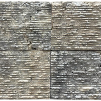 6x16 Nordic Silver Grooved Stone