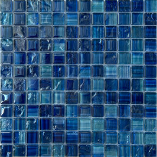 1x1 Spicy Blue Glass Mosaic