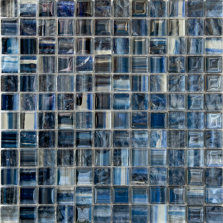 1x1 Brezza Glossy Glass Mosaic