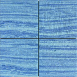 6x6 Ocean Waves Turquoise Glossy Porcelain Tile