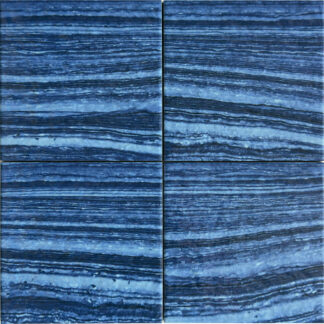 6x6 Ocean Waves Cobalt Glossy Porcelain Tile