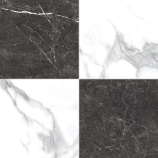 18x18 Chess Black Matte Porcelain Tile