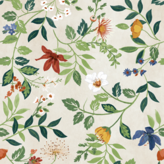 24x48 Wonderspace Deco Blossom beige Porcelain Tile